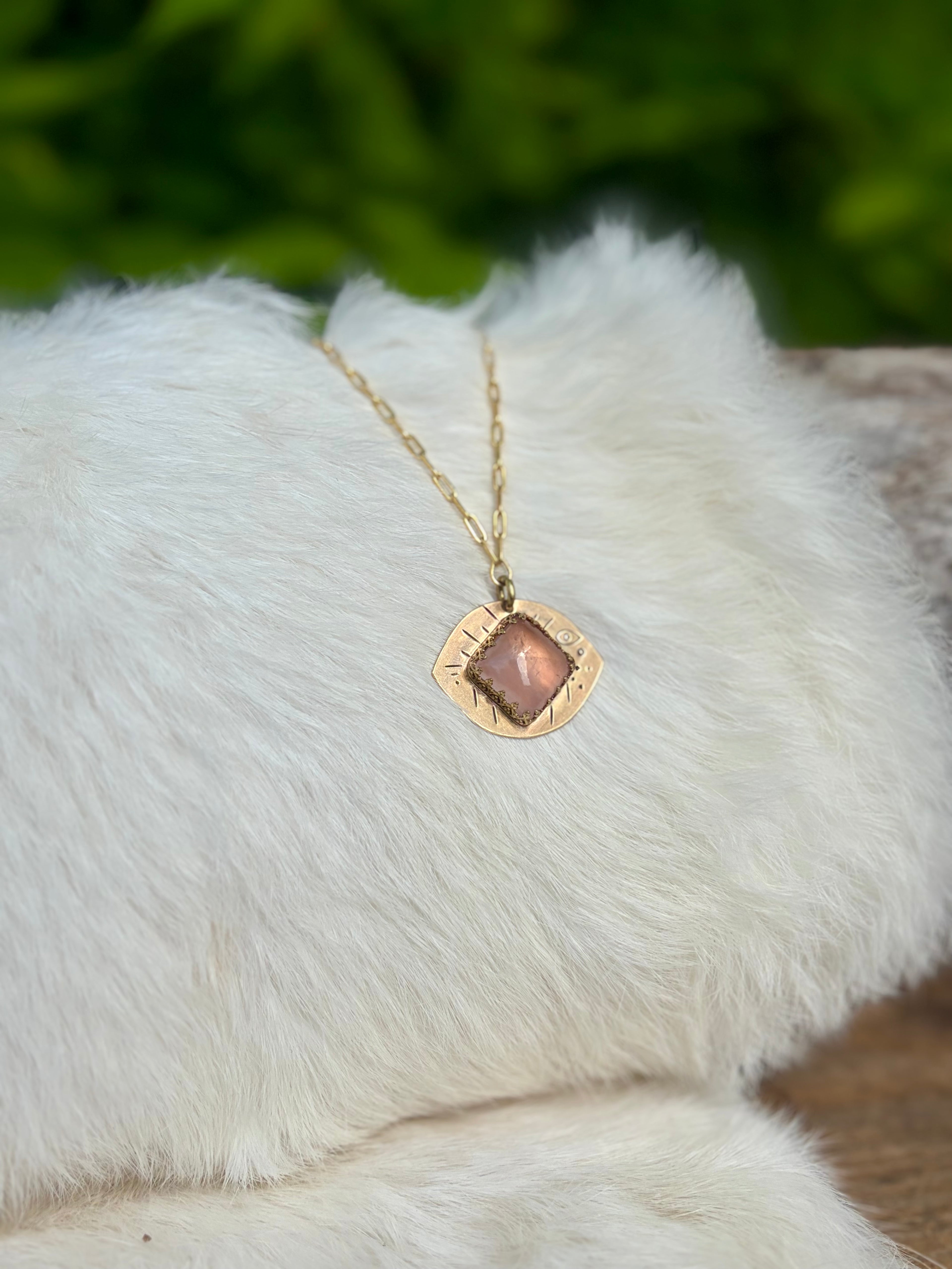 Love You Rose Quartz Necklace No. 1