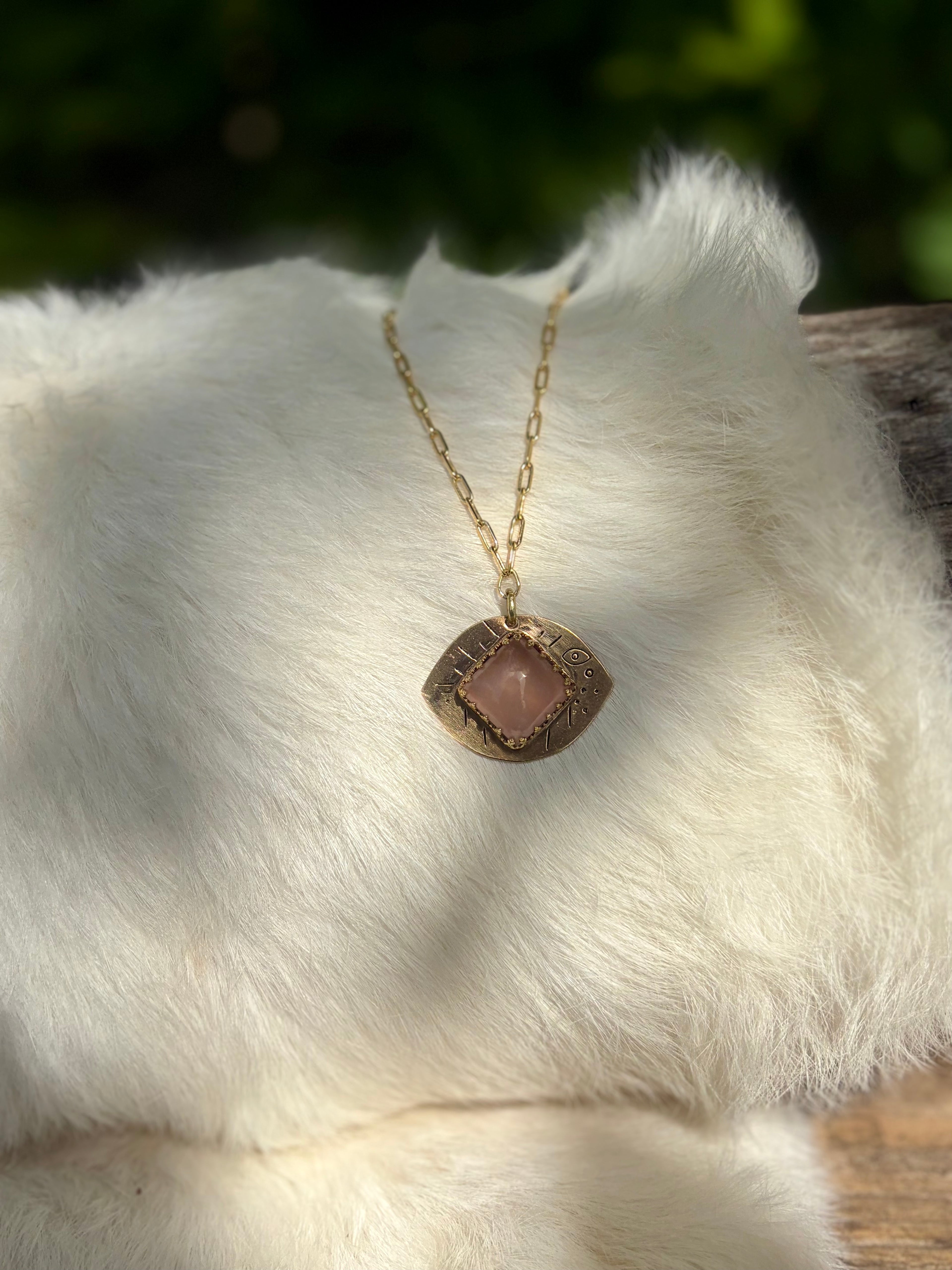 Love You Rose Quartz Necklace No. 1