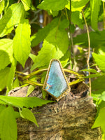 Protector Labradorite Brass Cuff