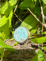 XL Larimar  Disc Cuff