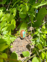 Chrysoprase Sand and Sea Brass Cuff #2