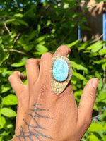 Larrisa's Larimar Brass Ring No. 4