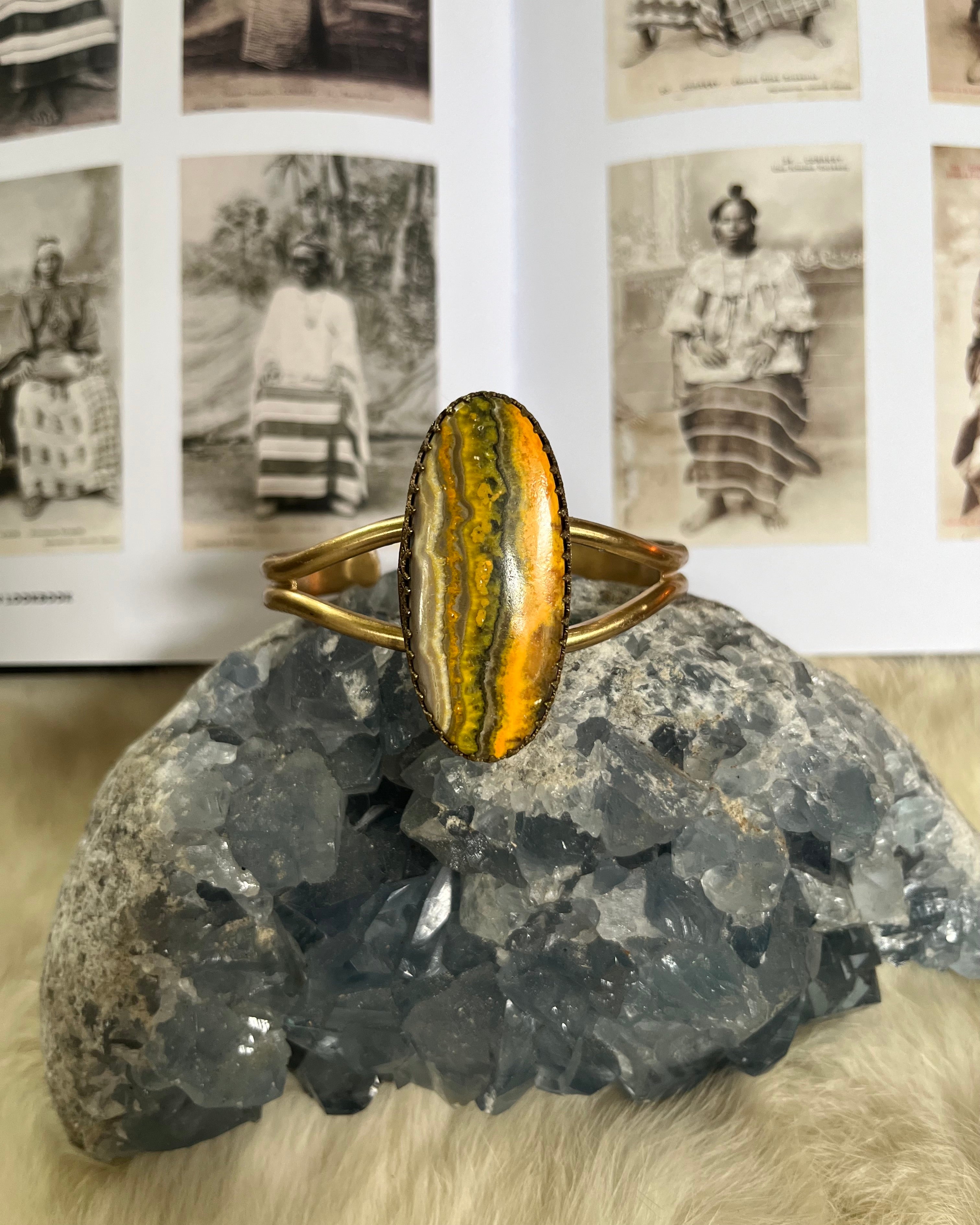 Bumblebee Jasper Cuff