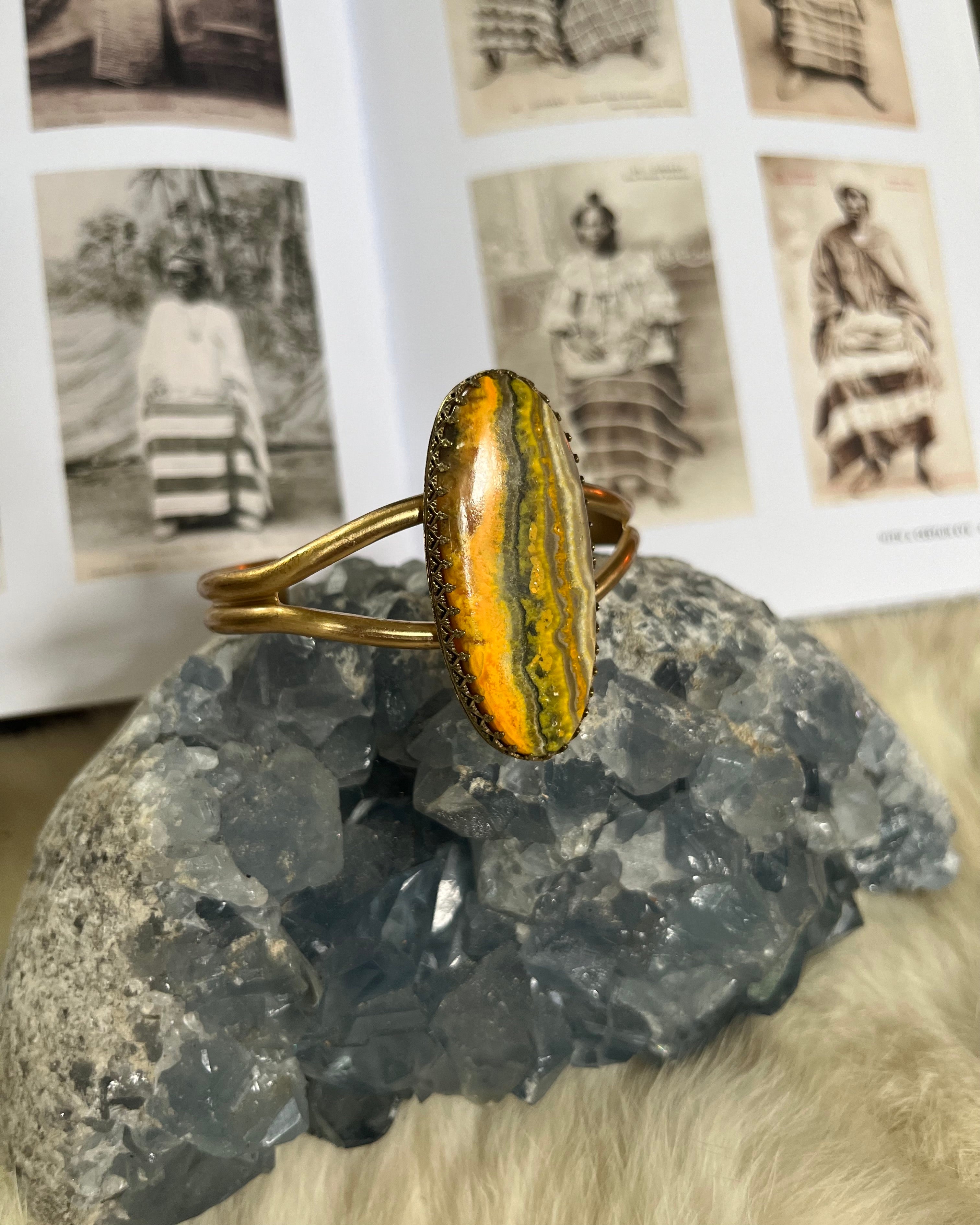 Bumblebee Jasper Cuff