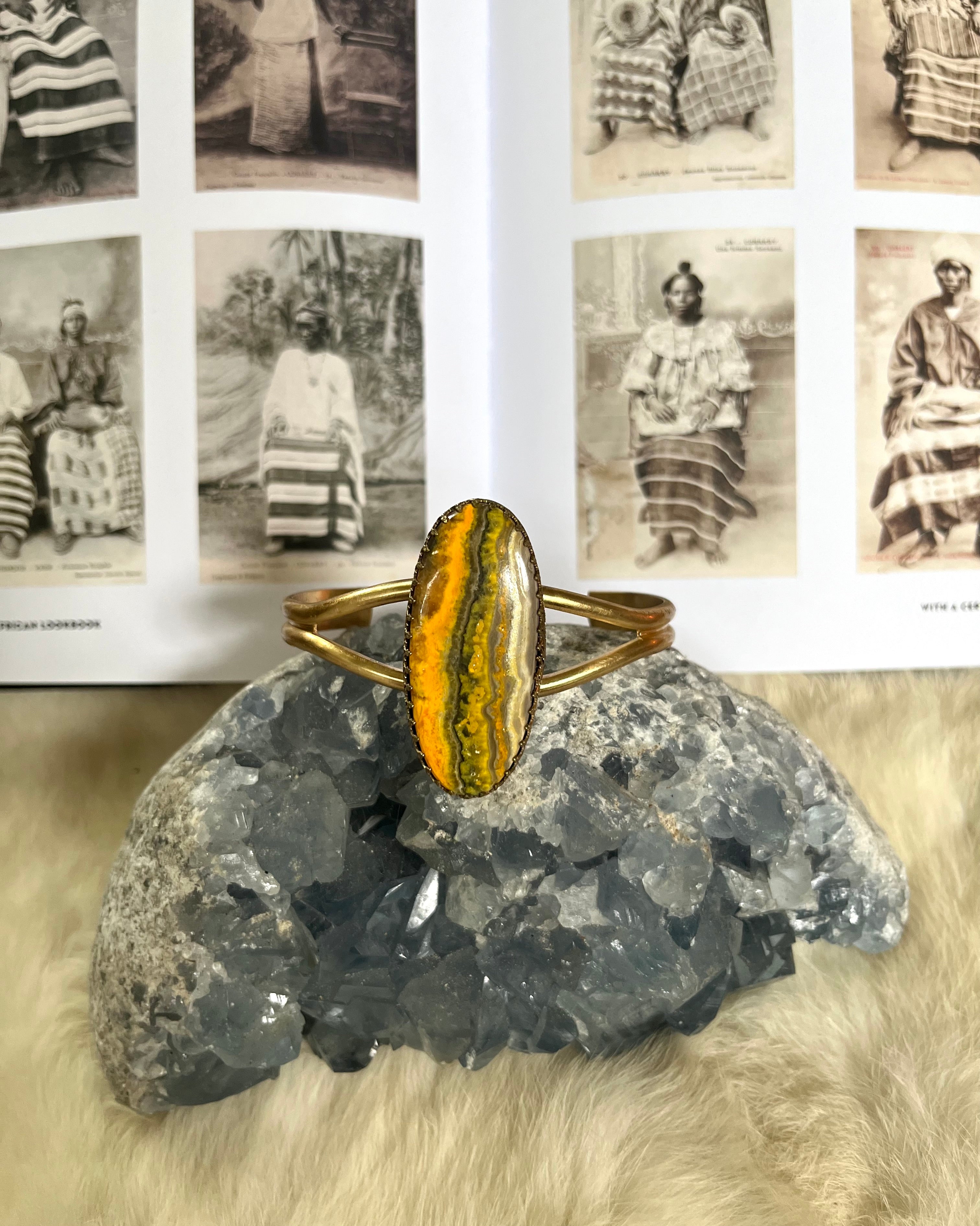 Bumblebee Jasper Cuff