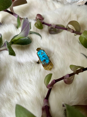 Turquoise with Pyrite Guardian Ring