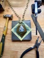 Rainbow Moonstone Double Deck Pendant #3