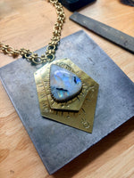 Rainbow Moonstone Double Deck Pendant #3