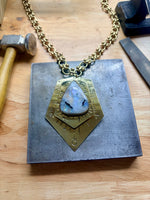 Rainbow Moonstone Double Deck Pendant #3