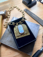 Rainbow Moonstone Double Deck Pendant