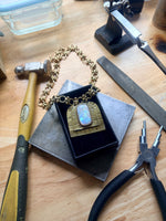Rainbow Moonstone Double Deck Pendant