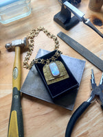 Rainbow Moonstone Double Deck Pendant