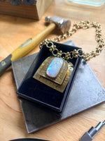 Rainbow Moonstone Double Deck Pendant