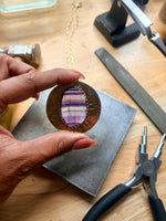 Rainbow Fluorite Cycle Necklace
