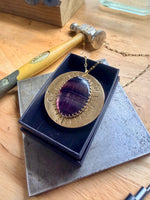 Rainbow Fluorite Cycle Necklace