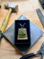 Green Ammolite Double Deck Pendant