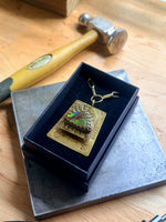 Green Ammolite Double Deck Pendant