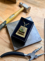 Green Ammolite Double Deck Pendant