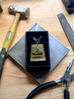 Green Ammolite Double Deck Pendant
