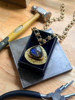 Rutilated Quartz + Labradorite Double Deck Necklace #2
