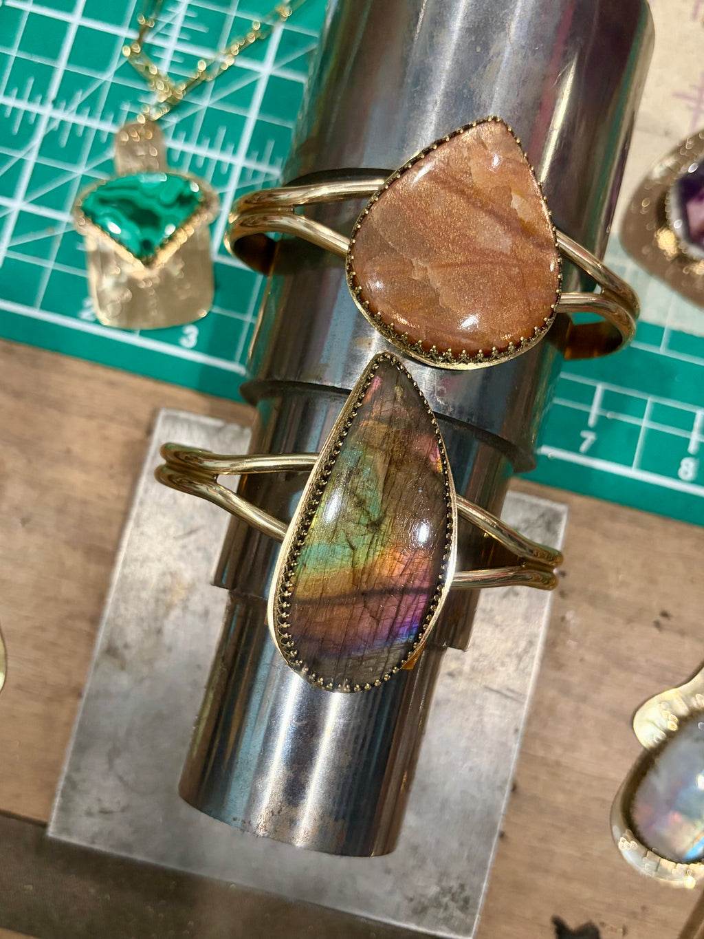 Flash Born Labradorite Cuff