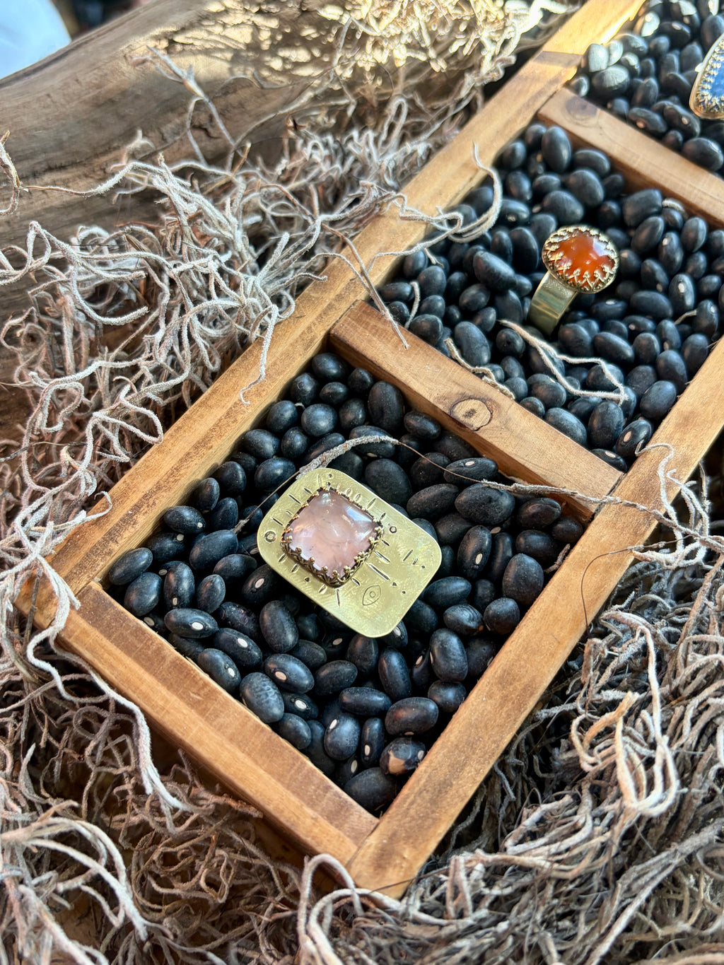 Rose Quartz of Hearts Ring