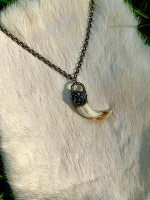 Mini Wild Boar Tusk Necklace