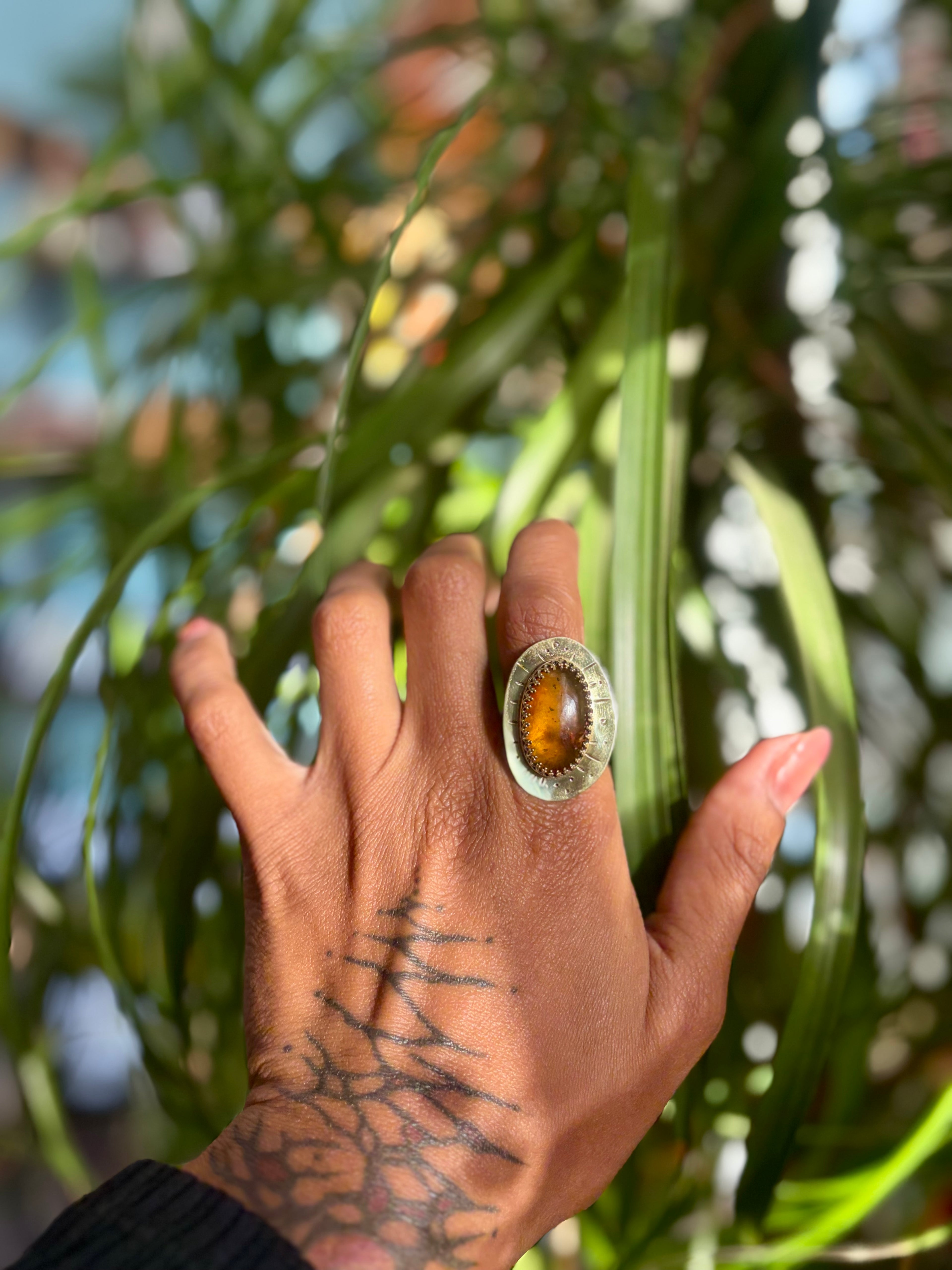 Amber Sun Ring