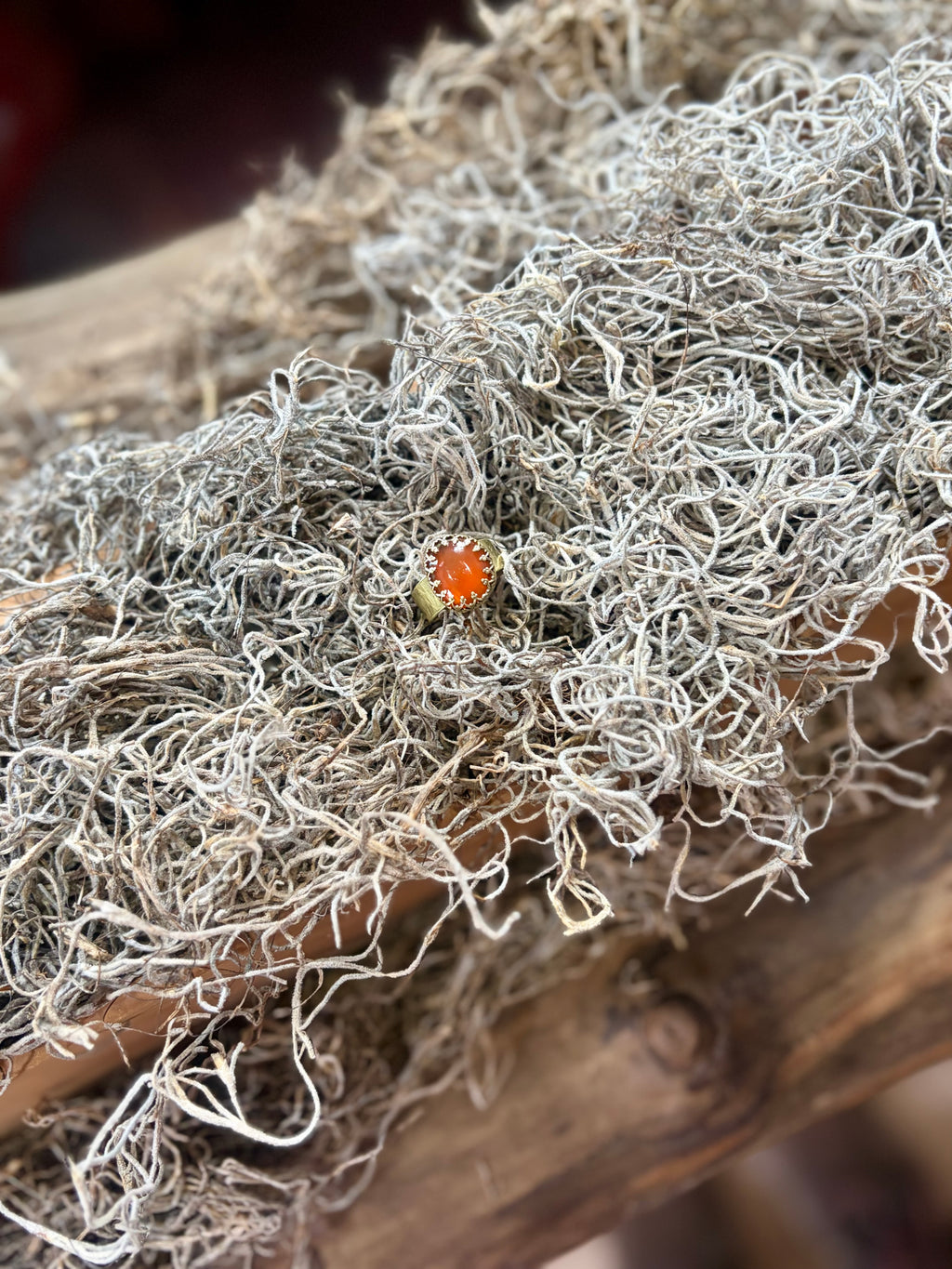 Carnelian Brass Ring
