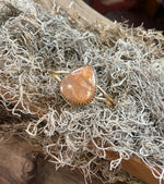 Soft Fire Peach Moonstone Cuff