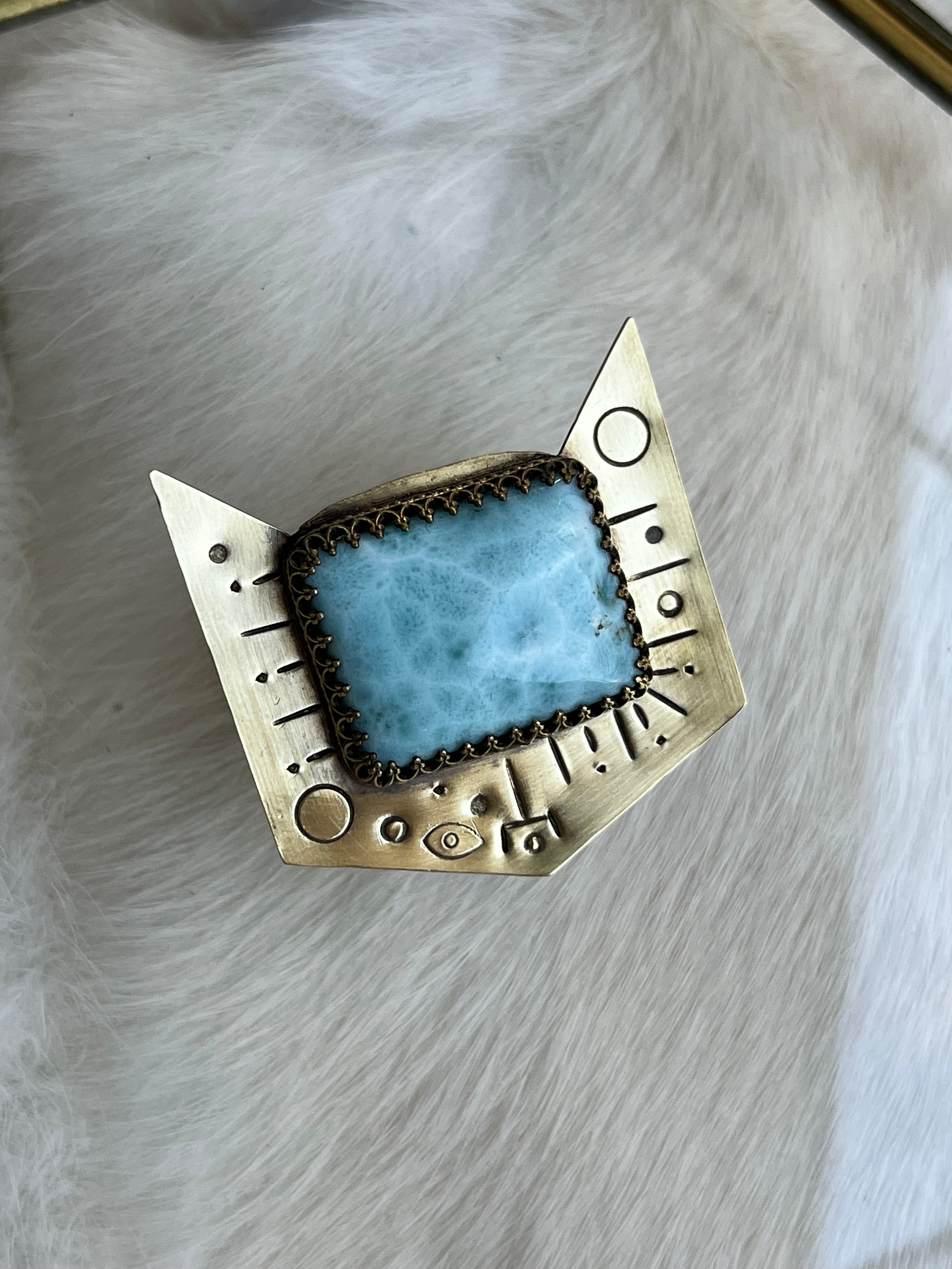 Larimar Protector of Peace Ring