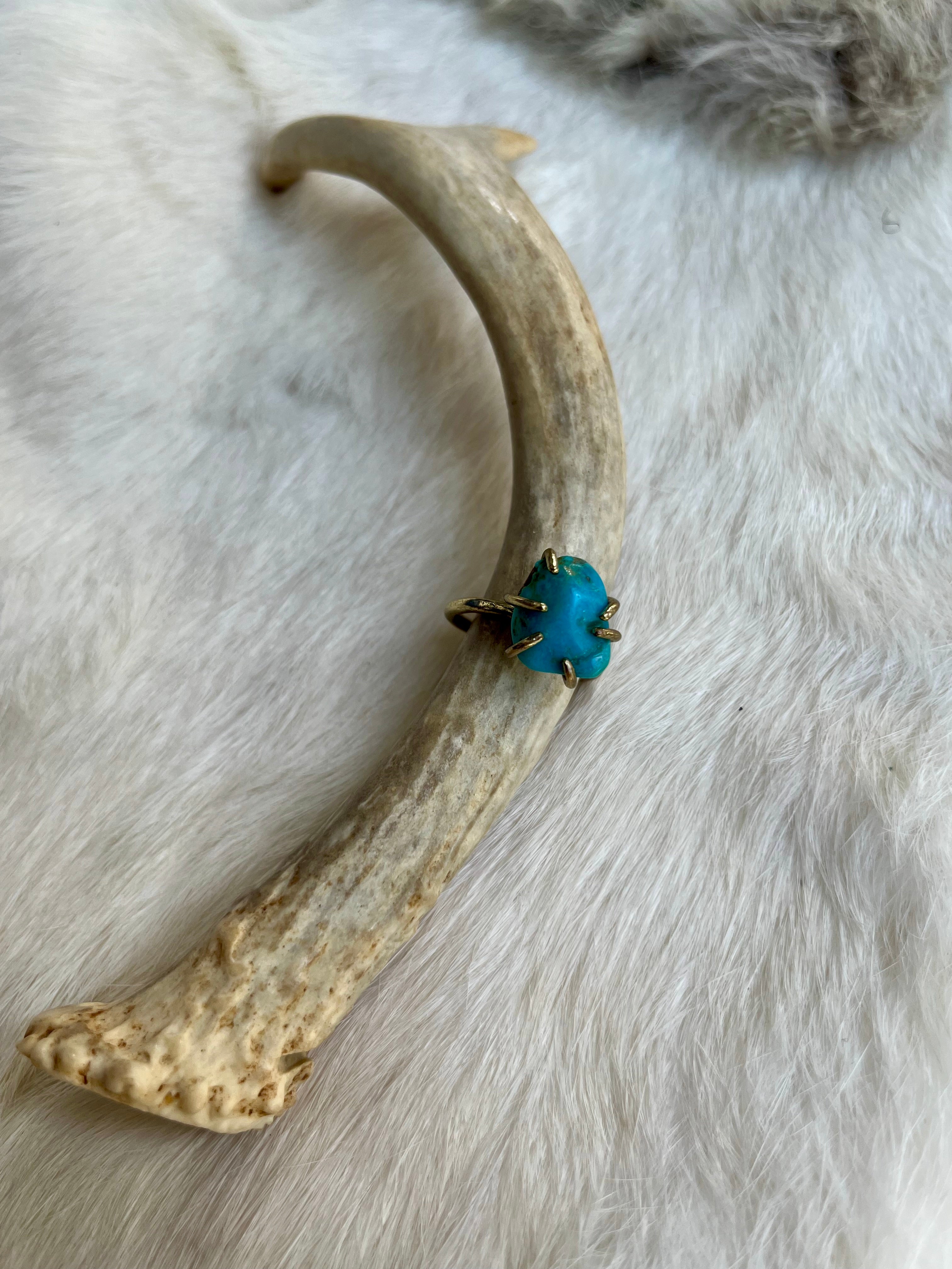 Turquoise 6 Prong Ring 1