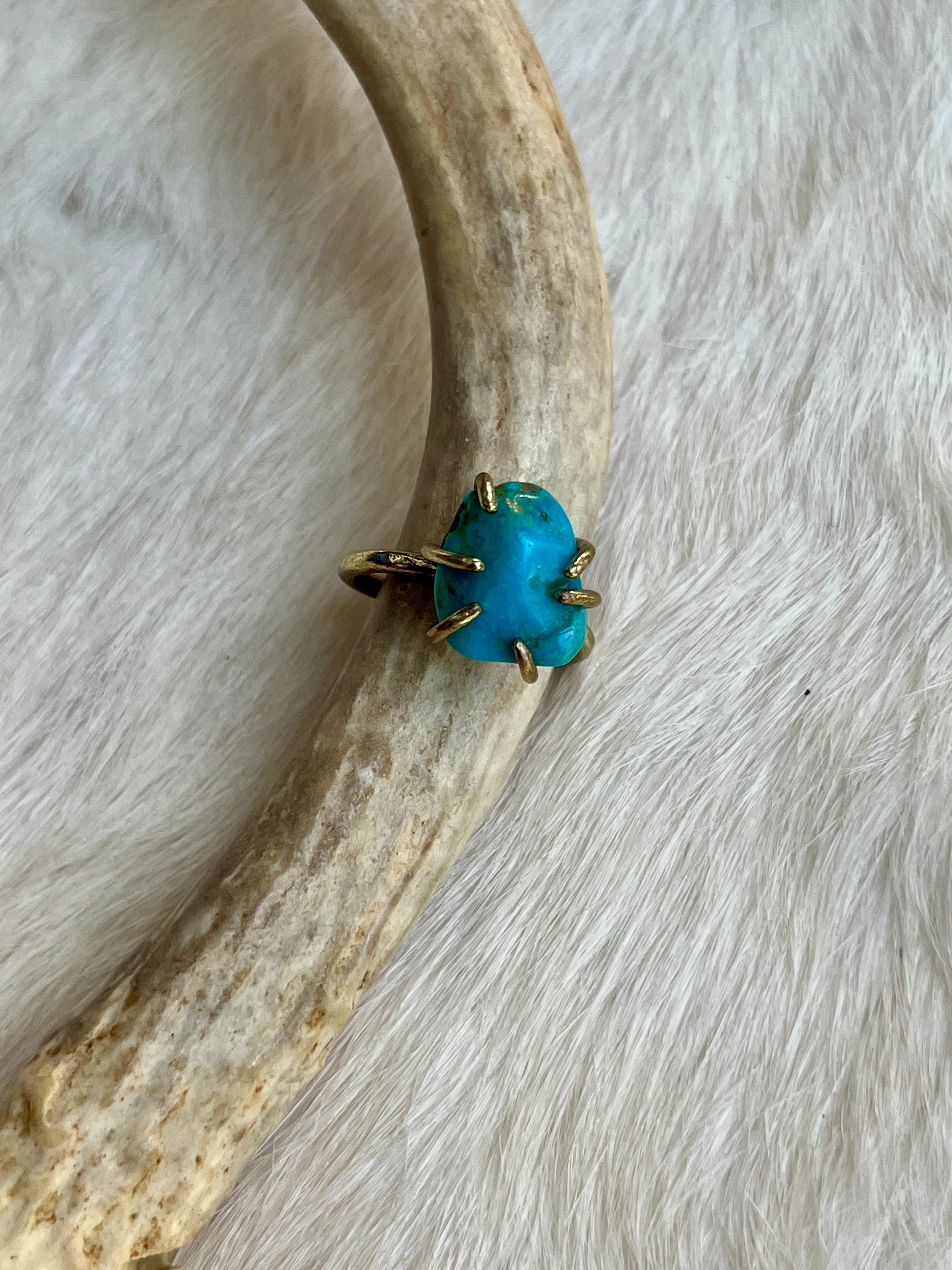 Turquoise 6 Prong Ring 1