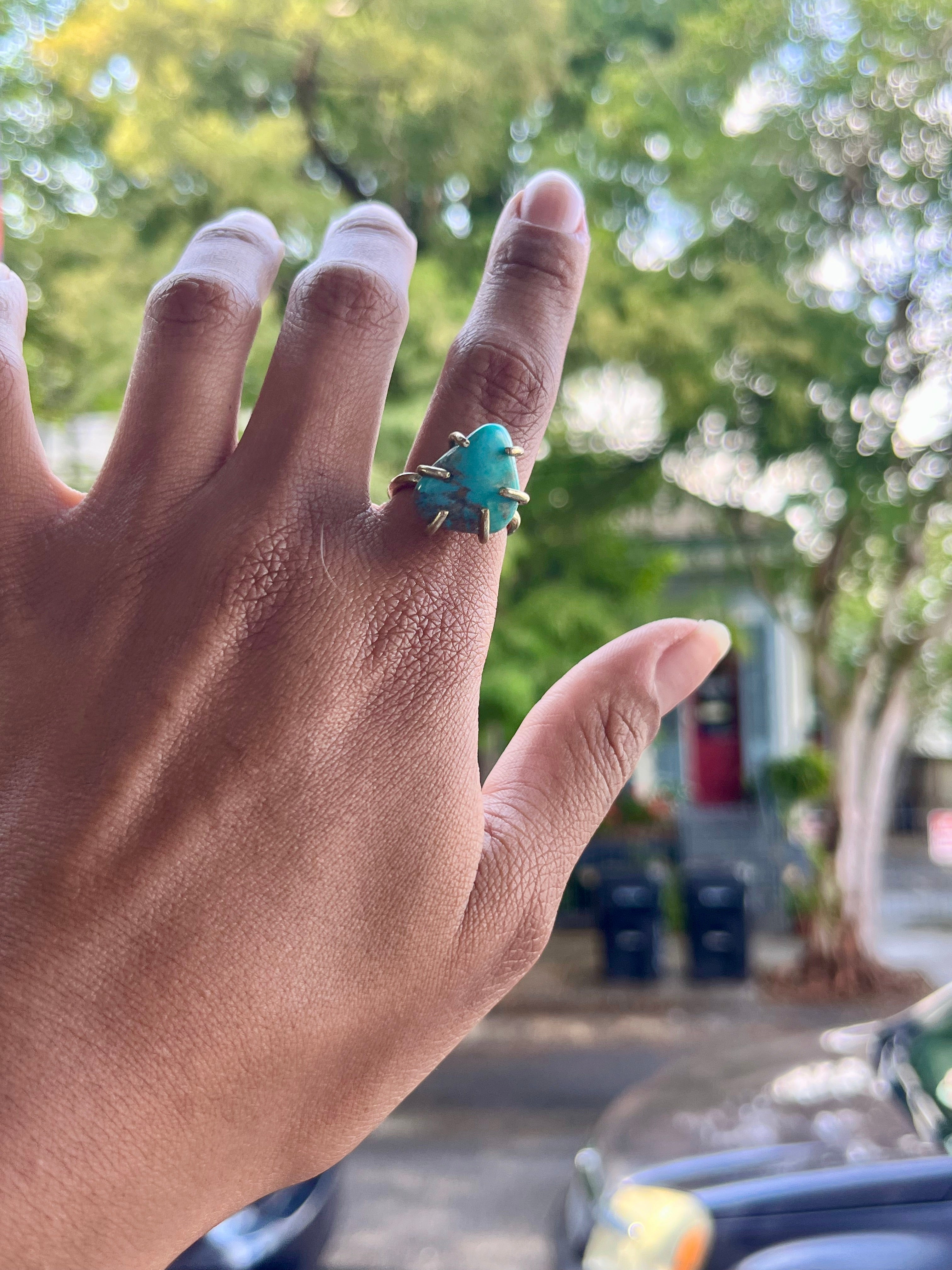 Turquoise 6 Prong Ring 2