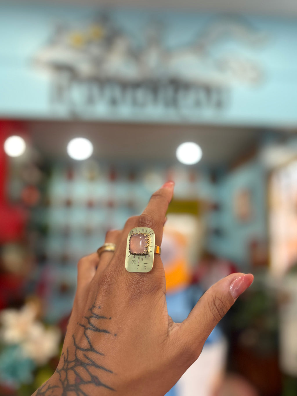 Rose Quartz of Hearts Ring