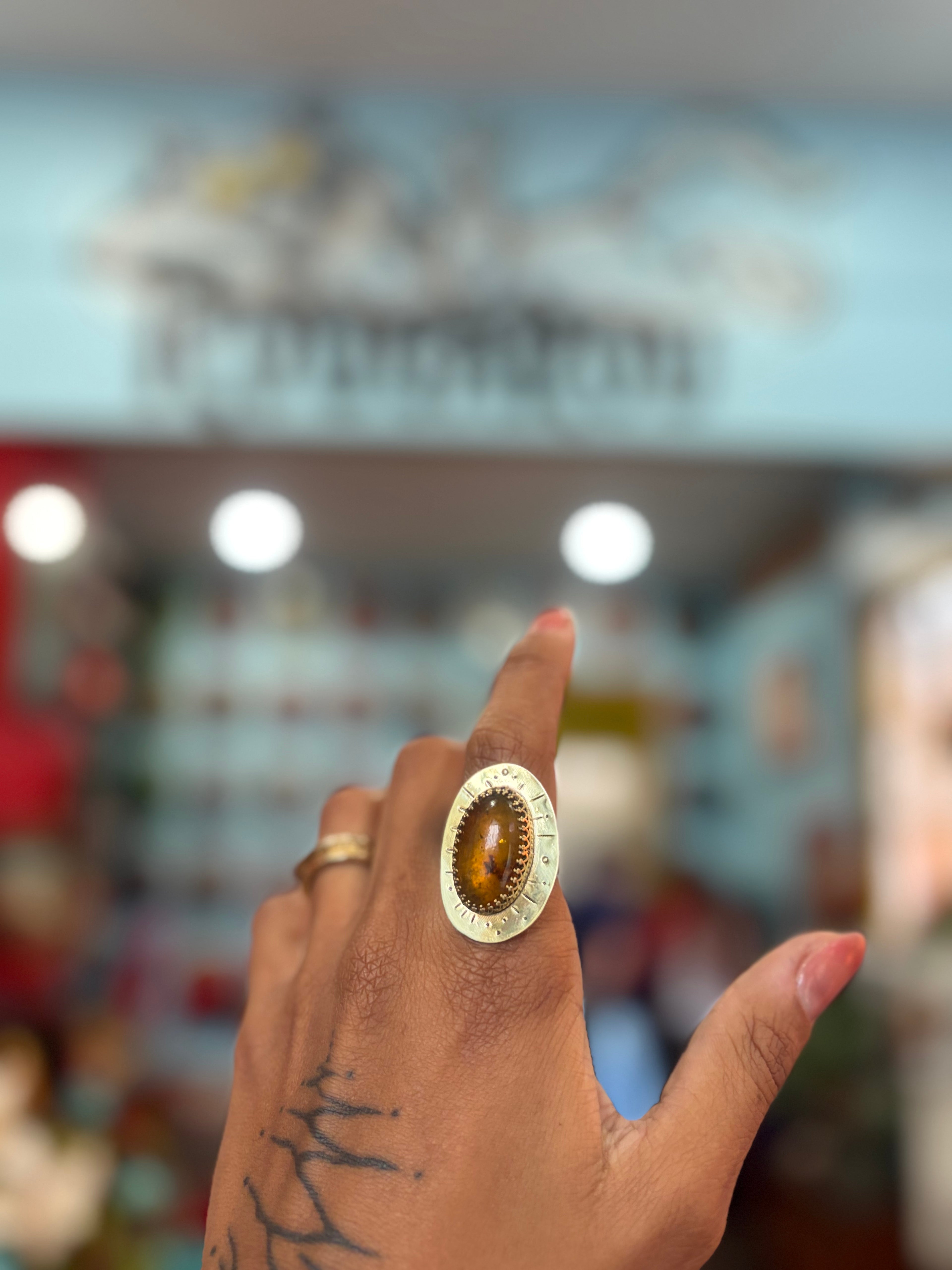 Amber Sun Ring