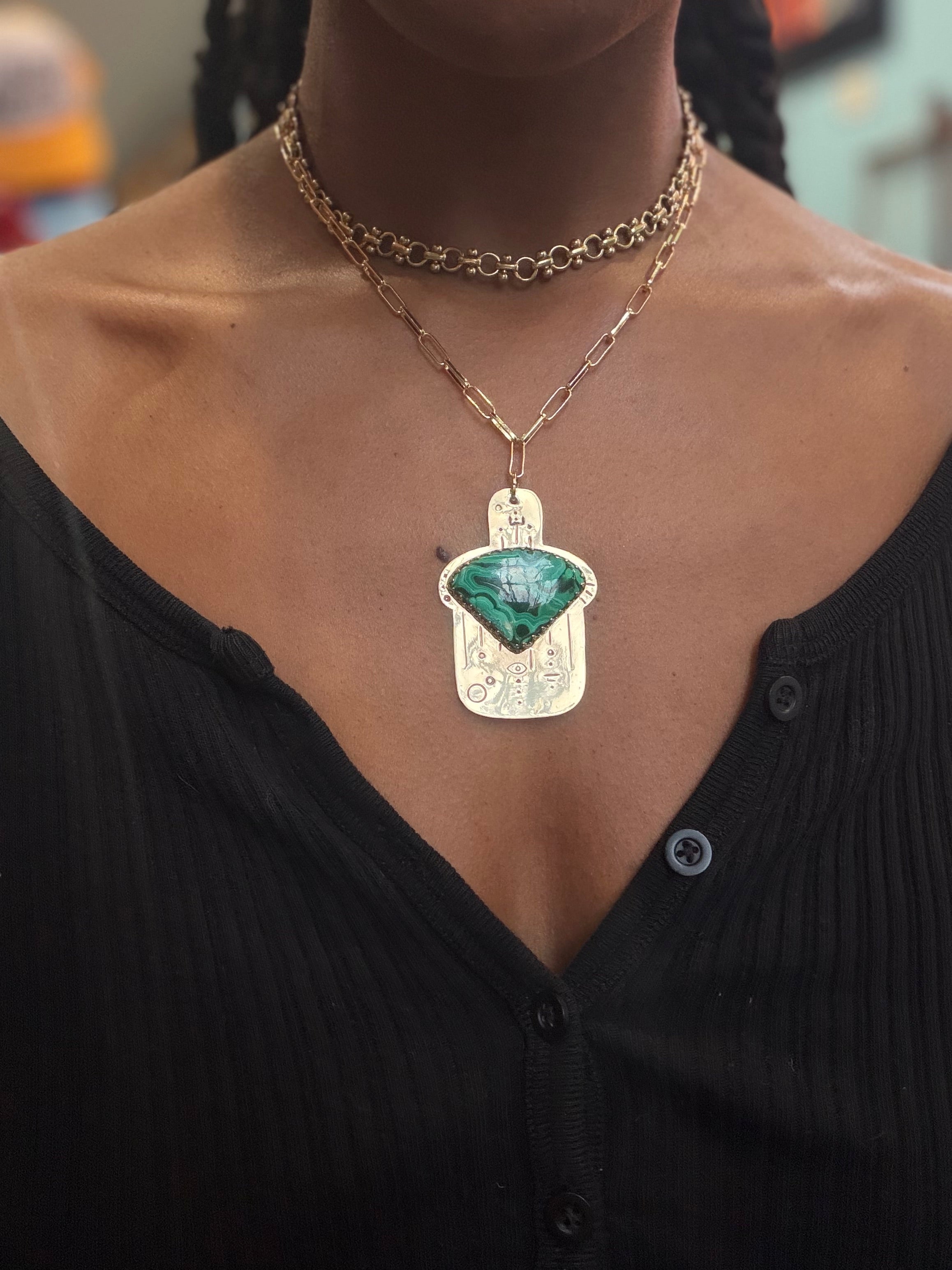 Malachite Chrysocolla Alchemy Necklace