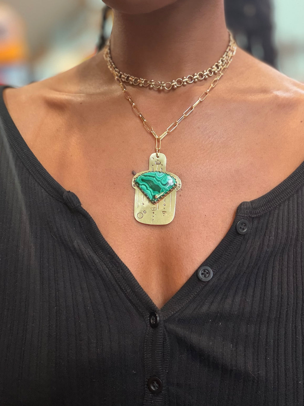 Malachite Chrysocolla Alchemy Necklace
