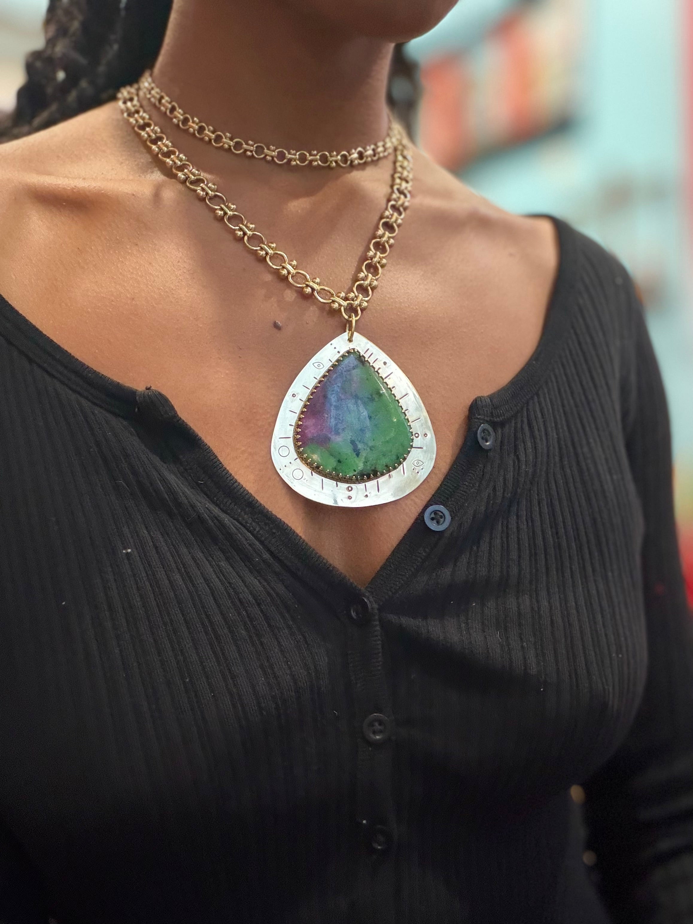 Ruby Zoisite Heartforge Talisman