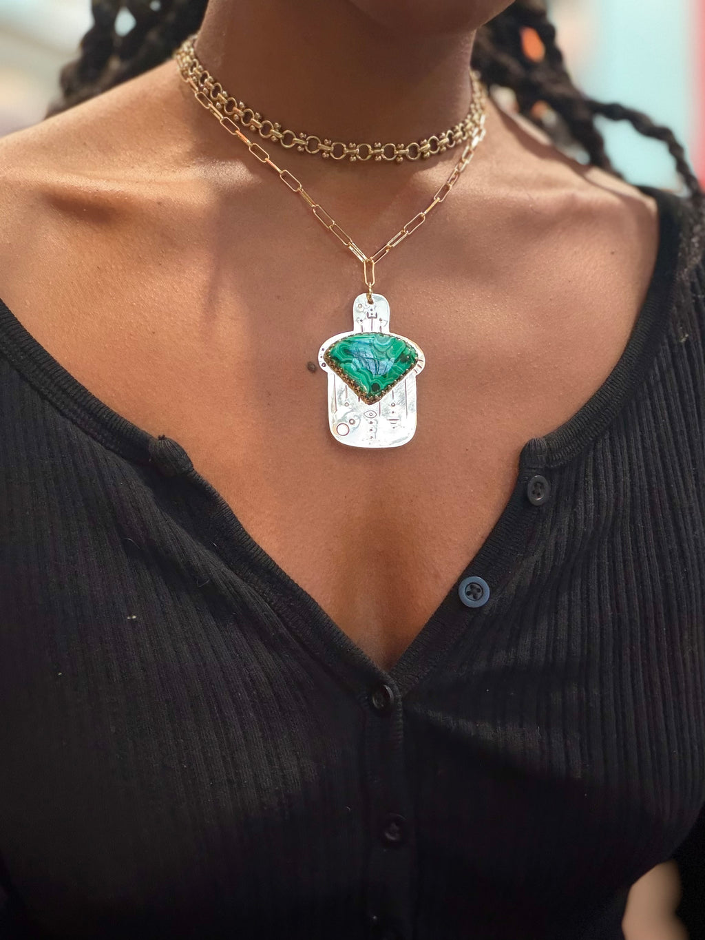 Malachite Chrysocolla Alchemy Necklace