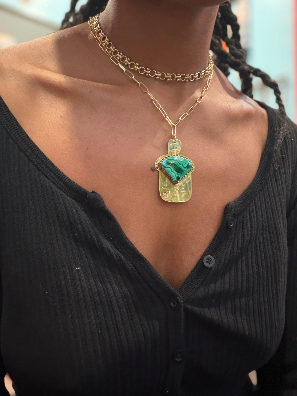Malachite Chrysocolla Alchemy Necklace