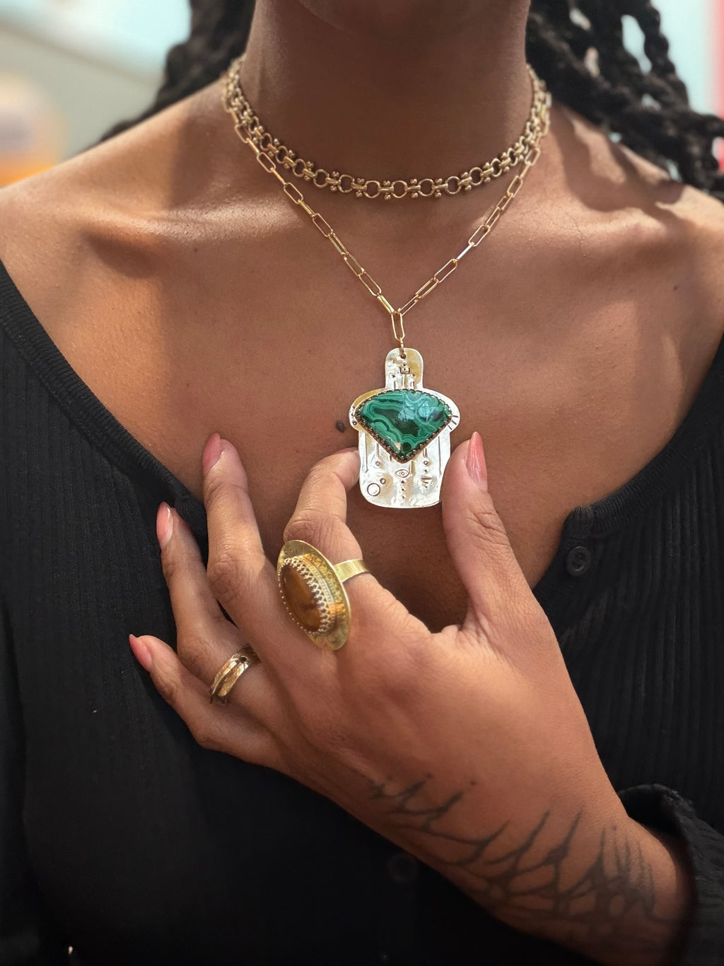 Malachite Chrysocolla Alchemy Necklace