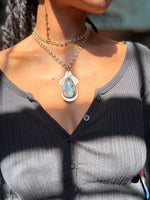 Shifting Light Rainbow Moonstone Necklace No. 4