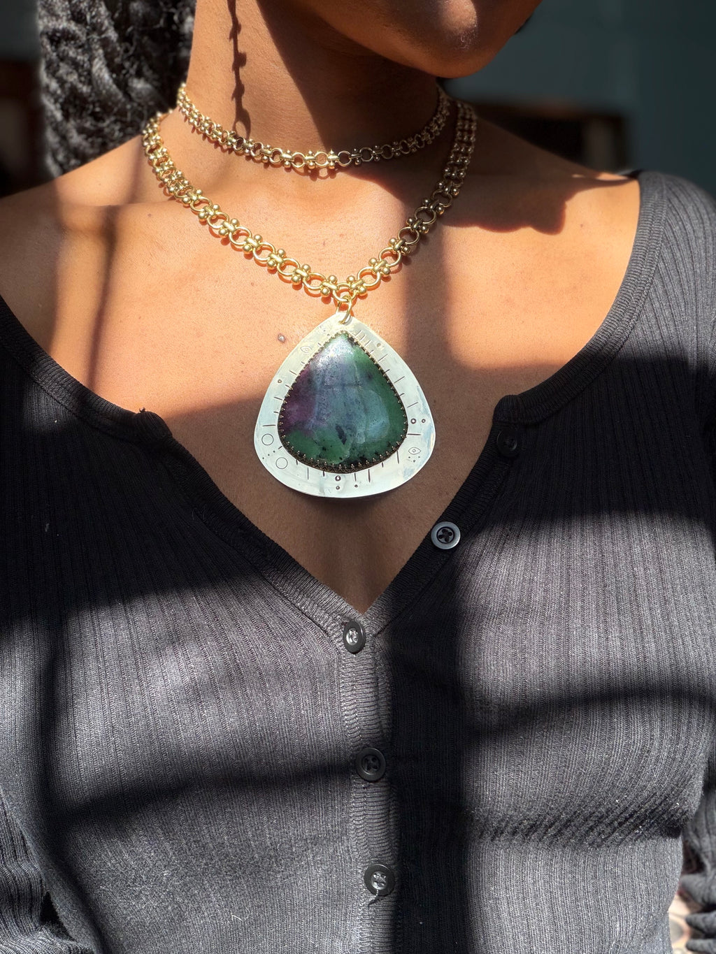 Ruby Zoisite Heartforge Talisman