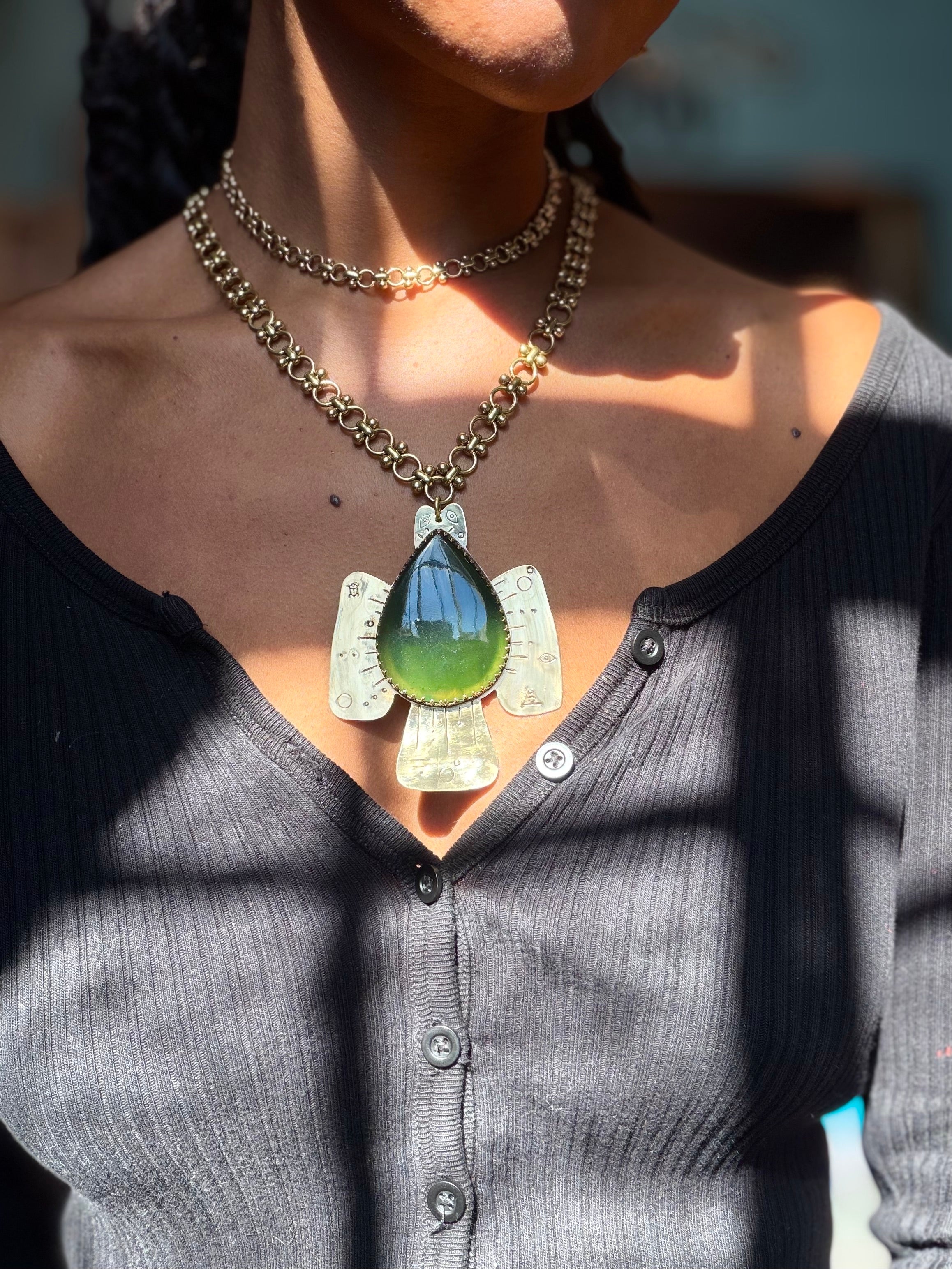 Jade Petroglyph Skykeeper Necklace