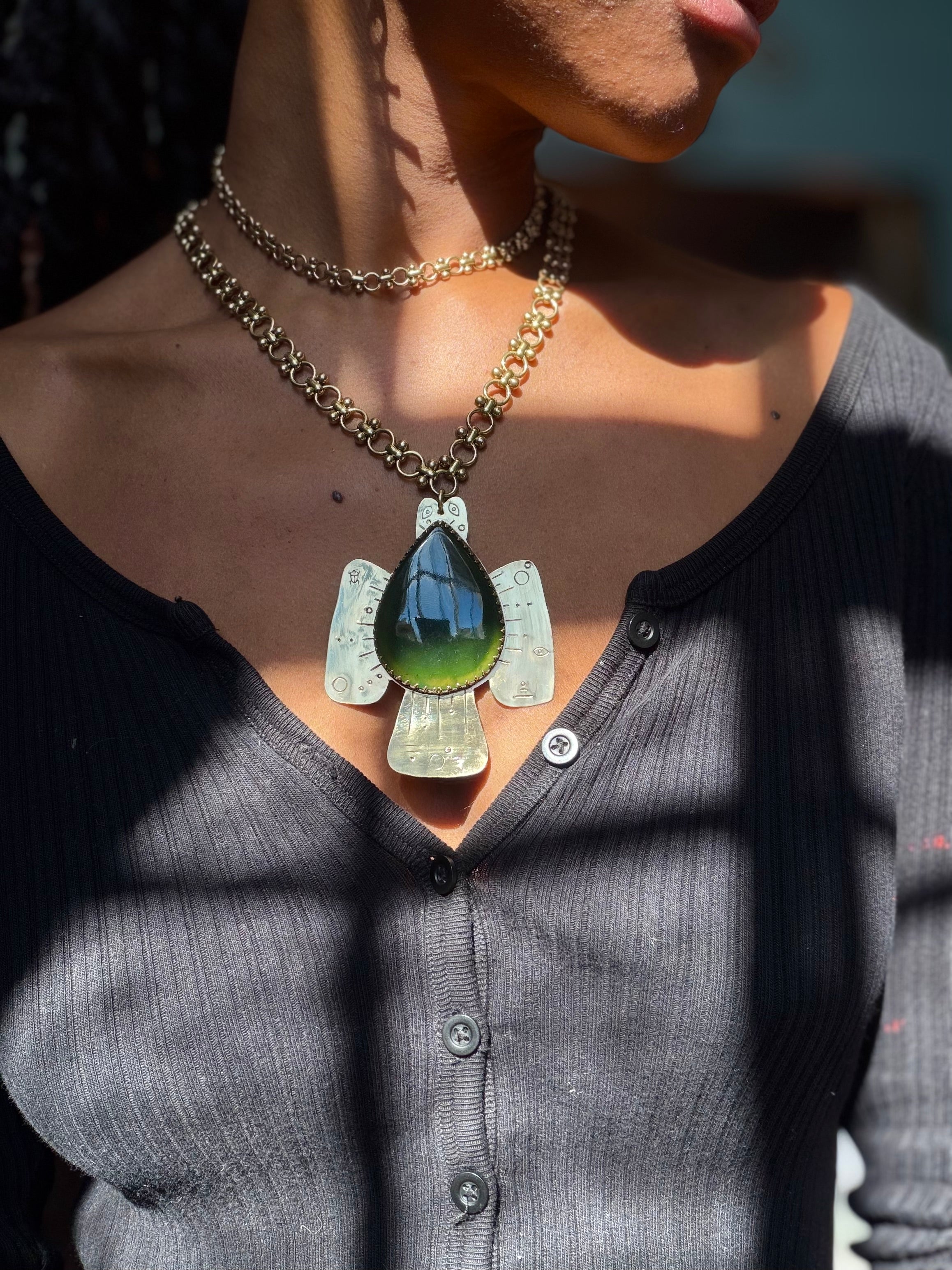 Jade Petroglyph Skykeeper Necklace