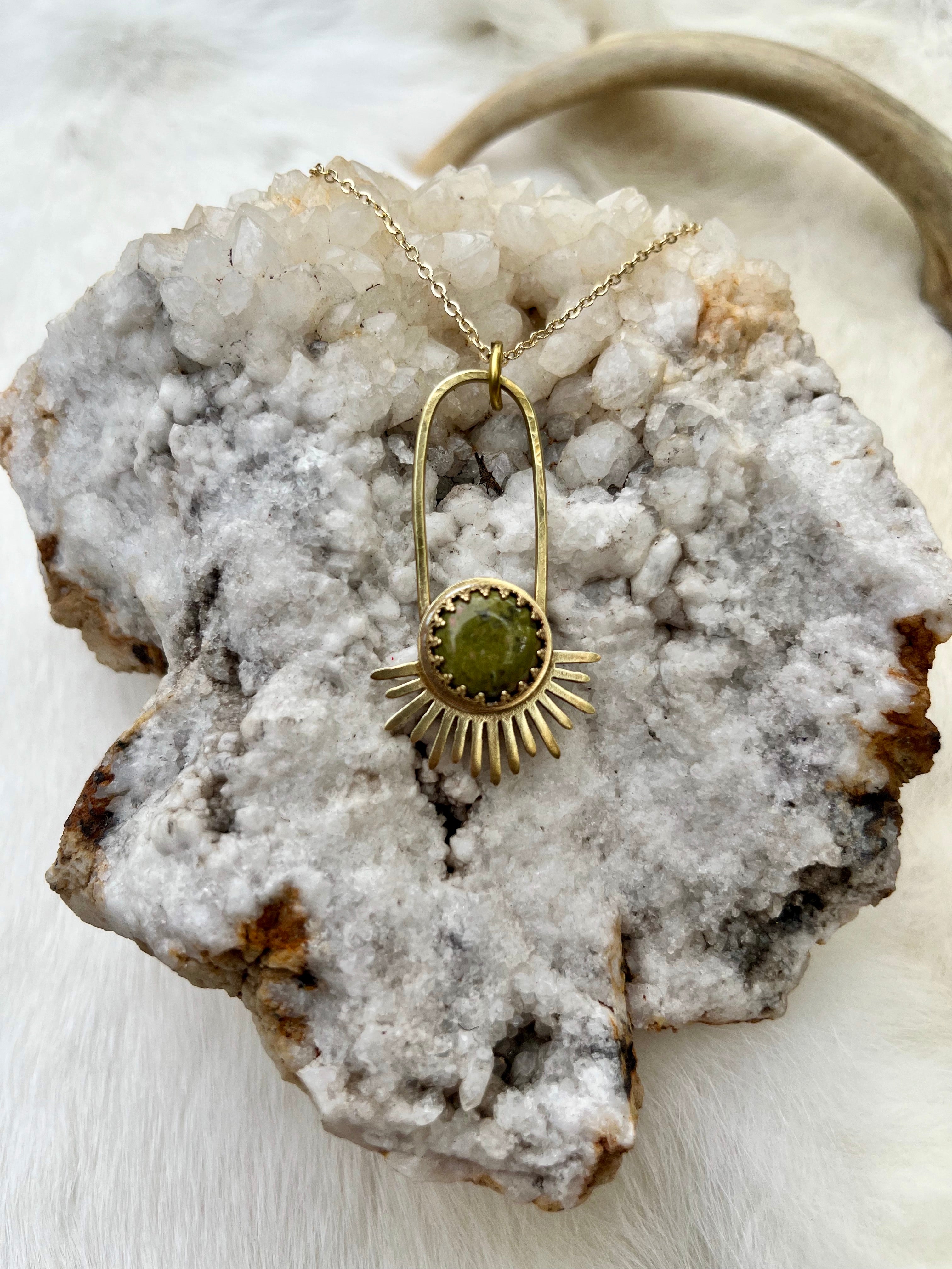 Unakite Aten Sundrop Necklace First Light