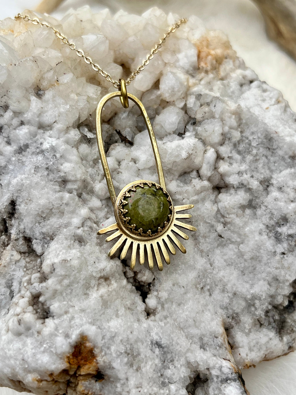 Unakite Aten Sundrop Necklace First Light