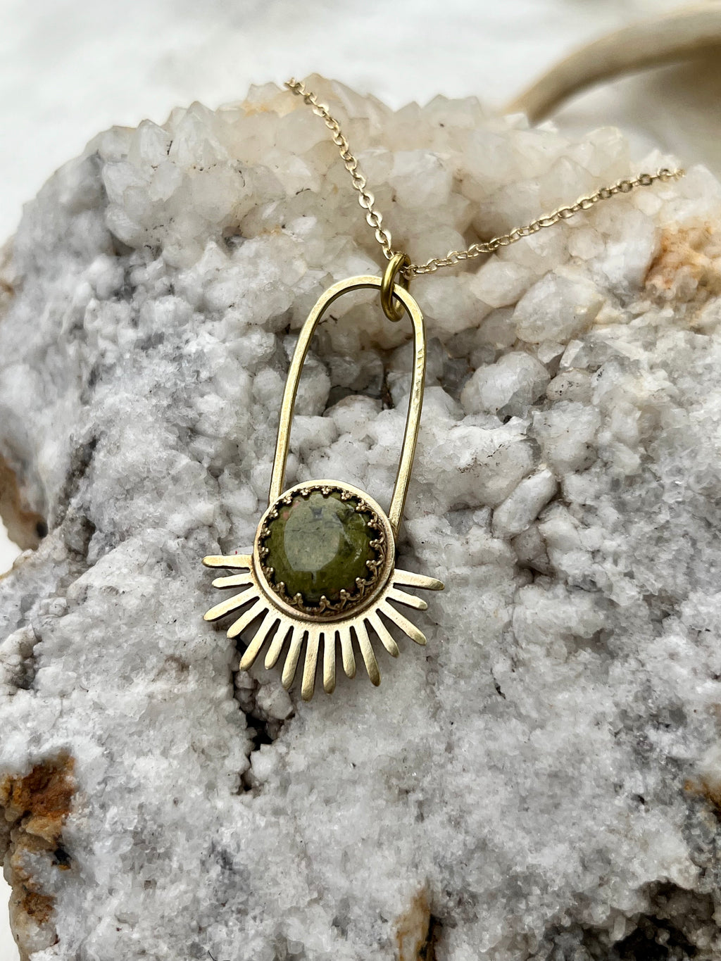 Unakite Aten Sundrop Necklace First Light