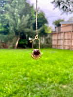 Garnet Aten Sundrop Necklace